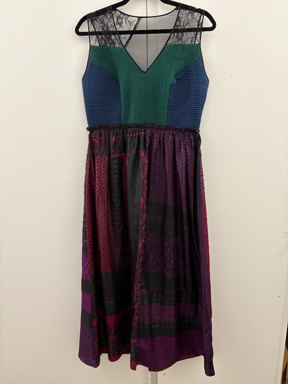 Silk midi dress Niki Mahajan for Anthropologie size 8